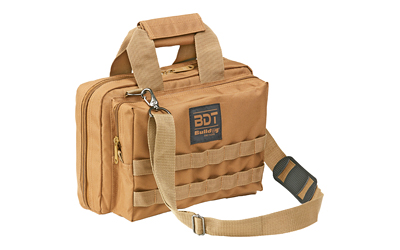 BULLDOG DELUXE 2 PISTOL RANGE BAG W/MOLLE TAN - for sale
