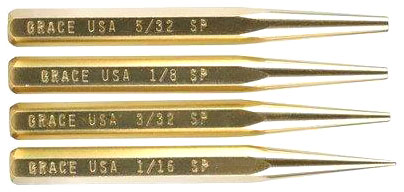 GRACE USA PUNCH SET STARTER PUNCH SET OF 4 BRASS - for sale