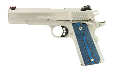 COLT COMPETITION 38 SUPER 5" 9RD STAINLESS BLUE G10 GRIPS - for sale