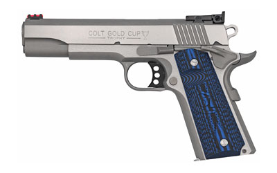 COLT GOLD CUP LITE 45ACP 5" 8RD STAINLESS BLUE G10 GRIPS - for sale