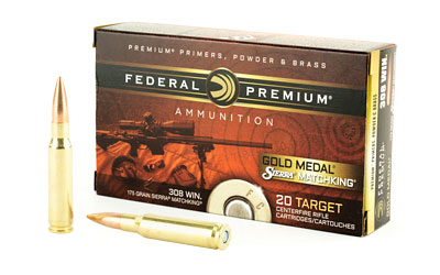 FEDERAL GOLD MEDAL 308 WIN 175GR MATCHKING 20RD 10BX/CS - for sale