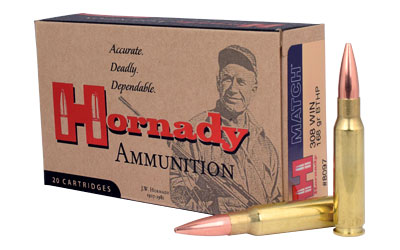HORNADY MATCH 308 WIN 168GR BTHP 20RD 10BX/CS - for sale