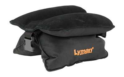 LYMAN MATCH BENCH SHOOTING BAG FILLED BLACK NYLON/SUEDE - for sale