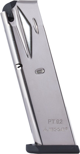 MEC-GAR MAGAZINE TAURUS PT92 9MM LUGER 10RD NICKEL ! - for sale