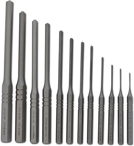 GRACE USA ROLL PIN PUNCH SET STEEL 12PC W/VINYL POUCH - for sale