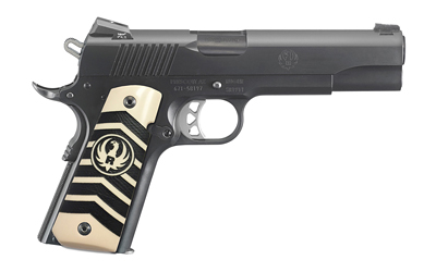 RUGER SR1911 10MM NIGHT SIGHTS BLACK CHEVRON IVORYLITE GRIPS - for sale