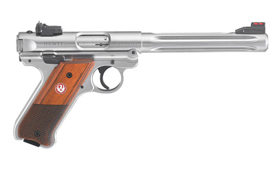 RUGER MARK IV HUNTER 22LR 6.88" FLUTED BULL AS S/S WOOD - for sale