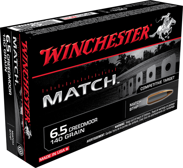 WINCHESTER MATCH 6.5 CM 140GR BTHP 20RD 10BX/CS - for sale