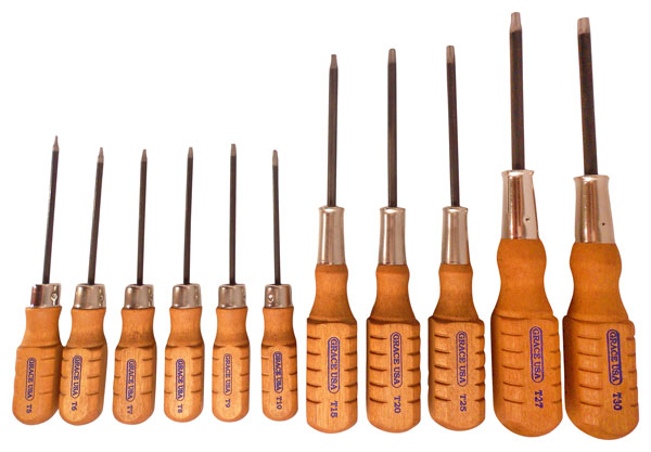GRACE USA SCREWDRIVER SET TORX HEAD SET OF 11 - for sale