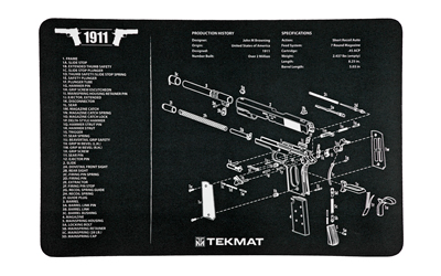 TEKMAT ARMORERS BENCH MAT 11"X17" 1911 PISTOL - for sale