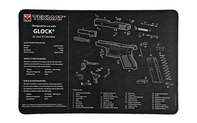 TEKMAT ARMORERS BENCH MAT 11"x17" FOR GLOCK 42/43 - for sale