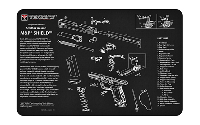 TEKMAT ARMORERS BENCH MAT 11"X17" S&W M&P SHIELD BLACK - for sale