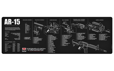 TEKMAT ARMORERS BENCH MAT 12"X36" AR-15 BLACK - for sale