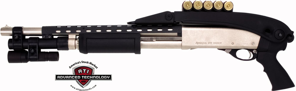 ADV. TECH. STOCK SHOTGUN 12GA. PUMPS TOP FOLDING BLACK SYN - for sale