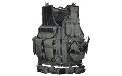 UTG TACTICAL VEST V547 BLACK LAW ENFORCEMENT - for sale