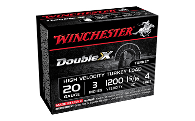 WINCHESTER DOUBLE-X 20GA 3" 1-5/16OZ #4 10RD 10BX/CS - for sale