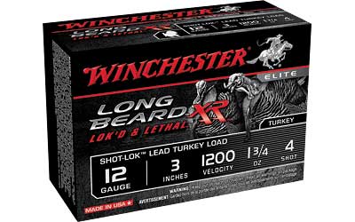 WINCHESTER LONG BEARD XR 12GA 3" 1-3/4OZ #4 10RD 10BX/CS - for sale