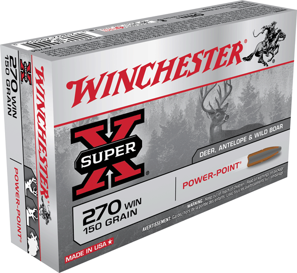 WINCHESTER SUPER-X 270 WIN 150GR POWER POINT 20RD 10BX/CS - for sale